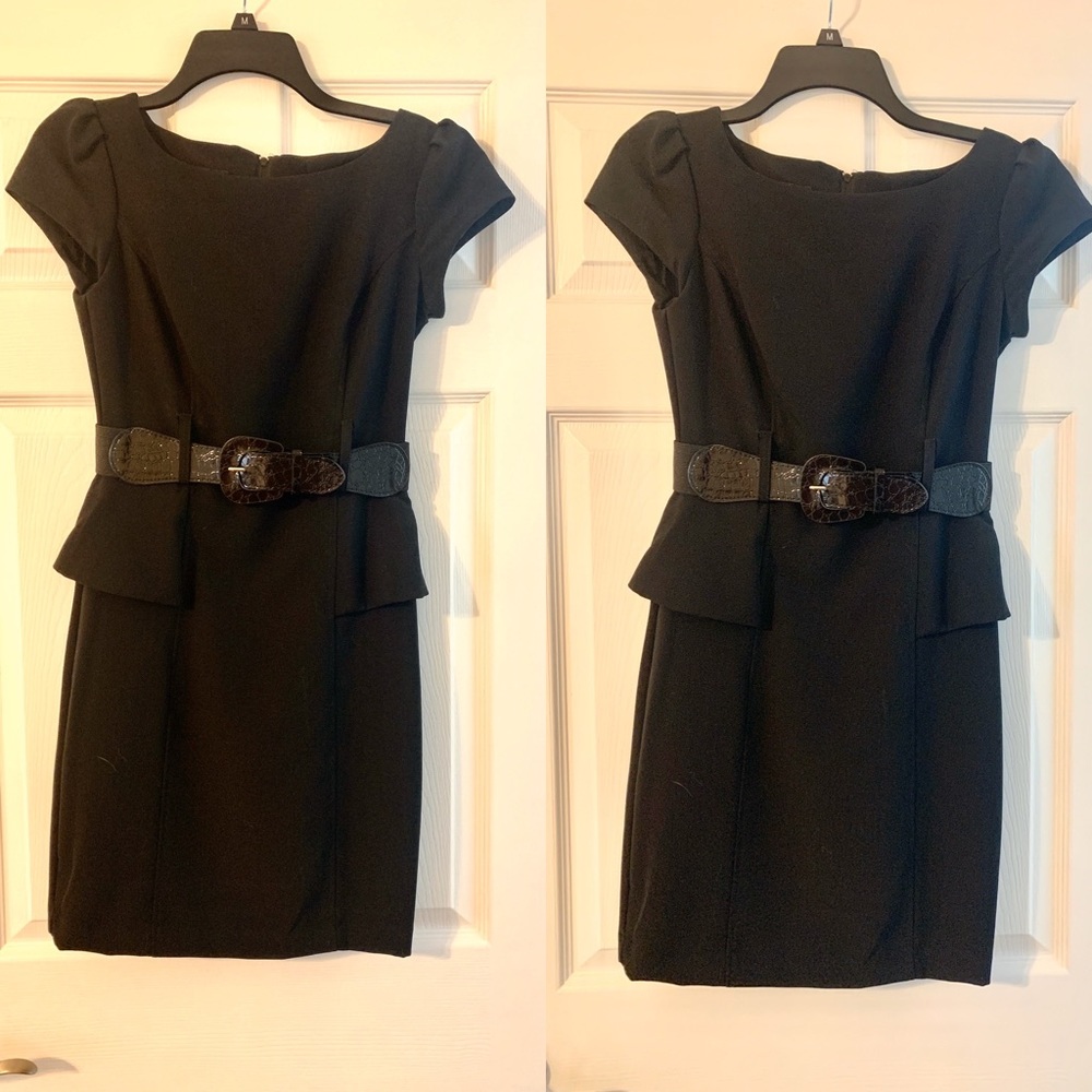 Black peplum dress